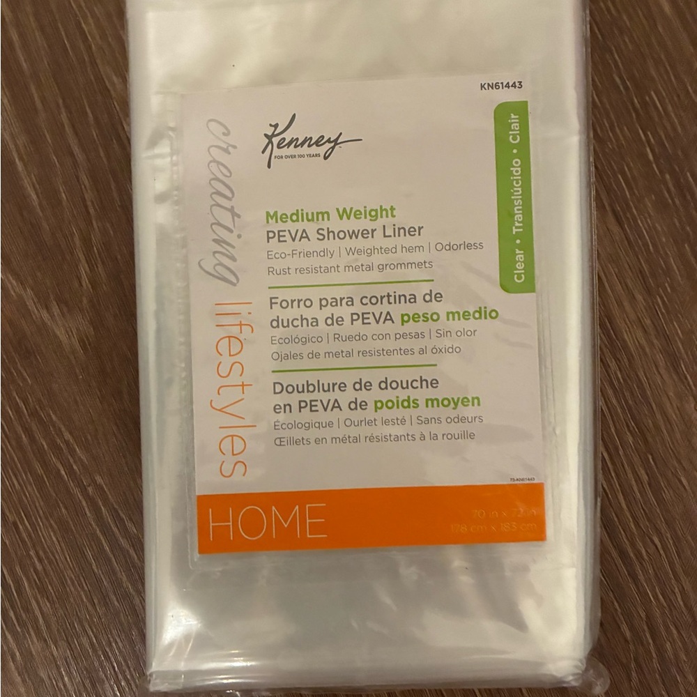 Clear PEVA Shower Liner